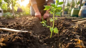 « Tu plantes tes tomates debout ? » Depuis qu’un voisin m’a montré la position couchée, mes plants sont plus vigoureux